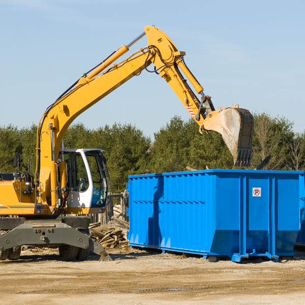 what size residential dumpster rentals are available in Heath